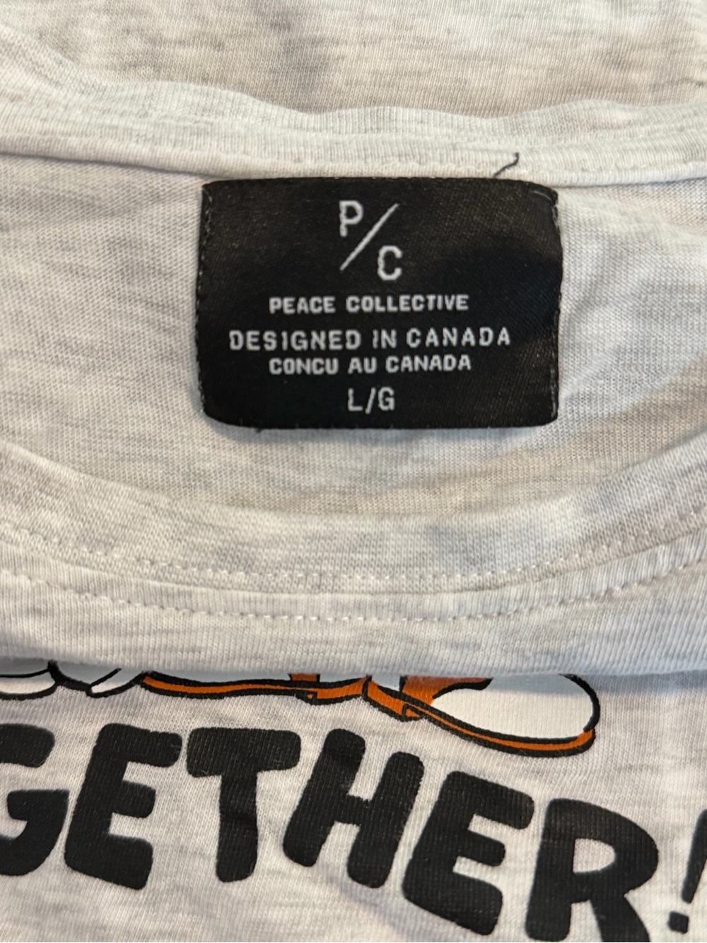 PEACE COLLECTIVE Bert & Ernie ‘Better Together’ T-Shirt size L | Gray - Picture 5 of 6
